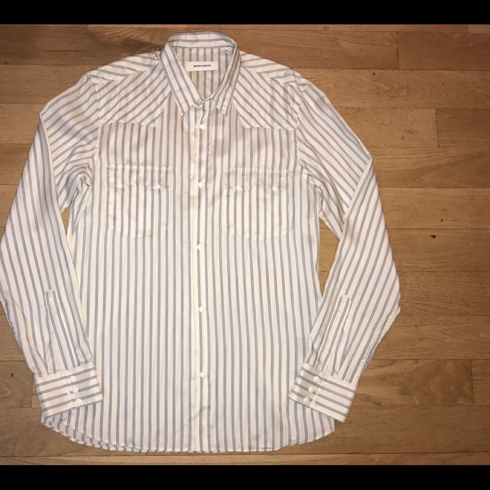 MAURO GRIFONI SILK DRESS SHIRT - LIKE NEW!